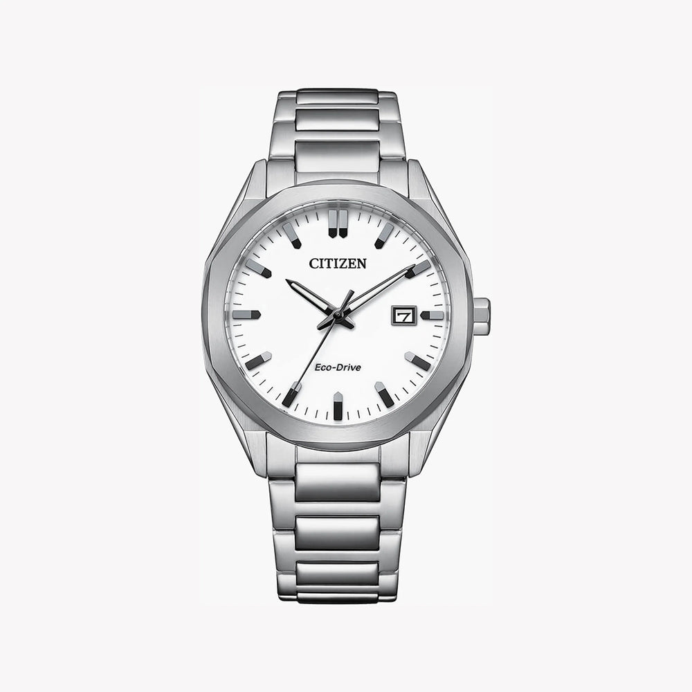 Citizen Men's Silver Stainless Steel Watch, White Dial | Bm7620-83a by i-watch