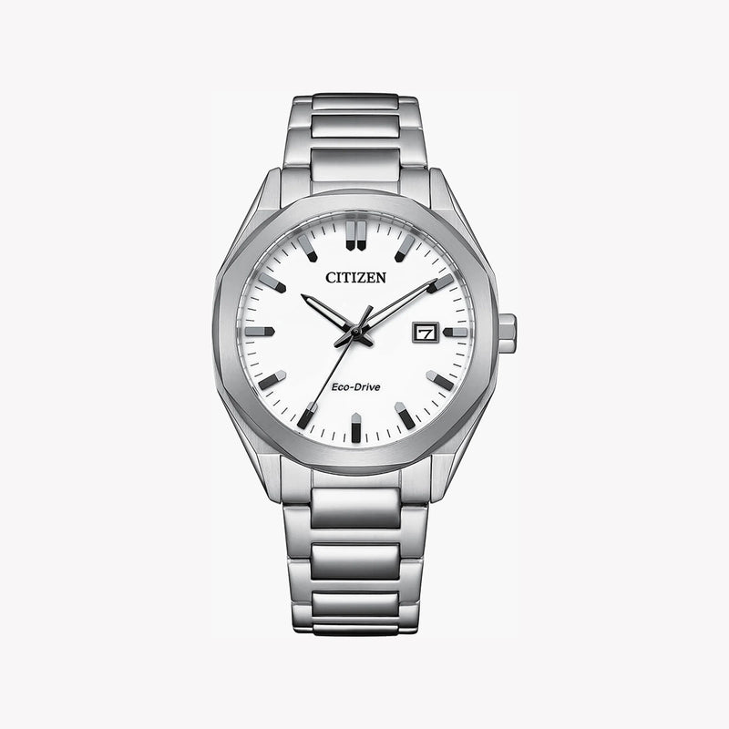 Citizen Men's Silver Stainless Steel Watch, White Dial | Bm7620-83a by i-watch