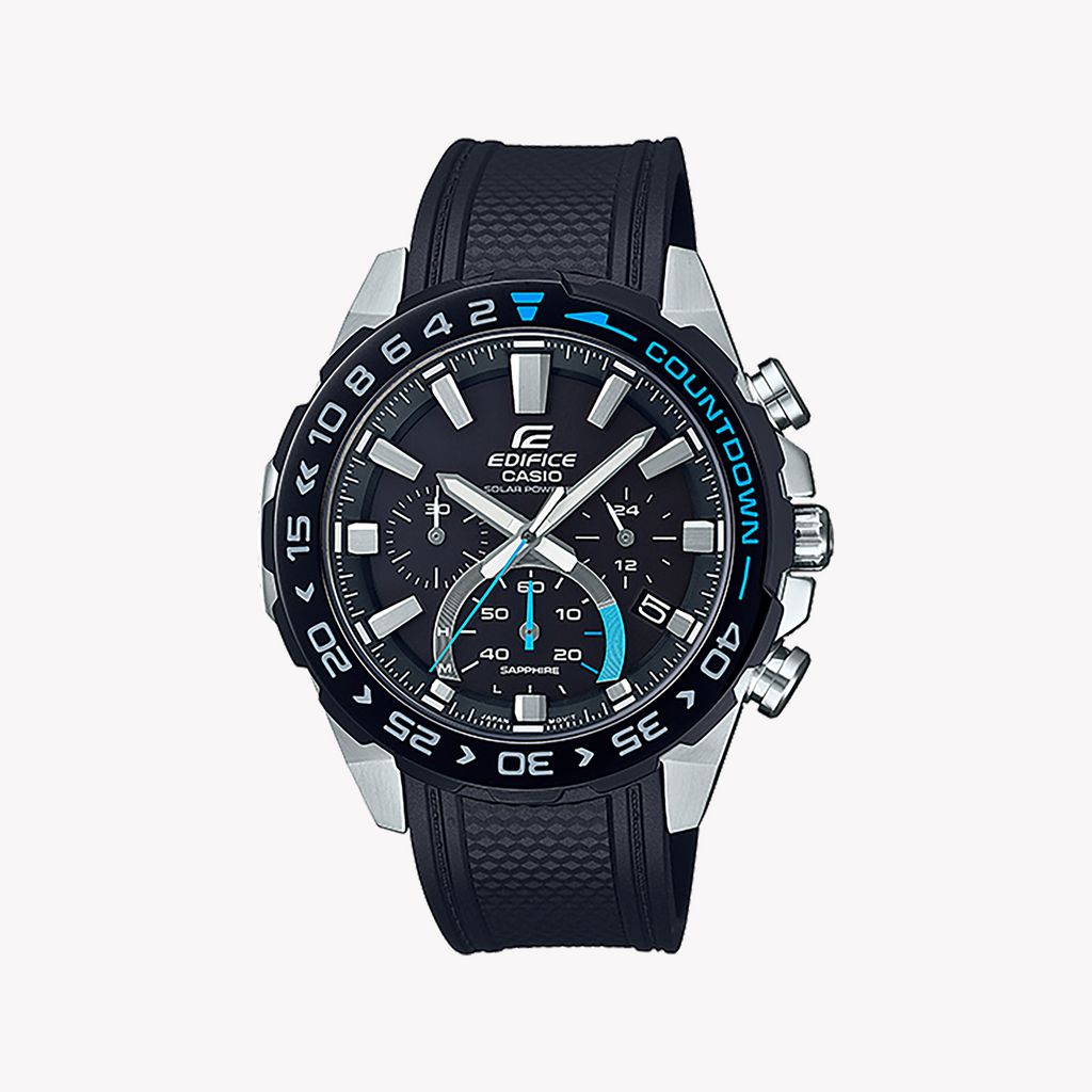 CASIO EDIFICE EFS-S550PB-1AVUDF - SPORTY ADVENTURER CHRONOGRAPH Men's Watch with Black Dial & Resin Band