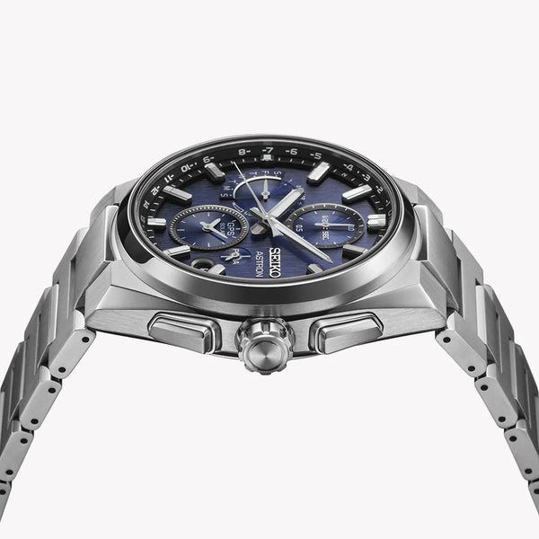 Seiko Astron Men's Silver Stainless Steel, Blue Dial | Ssh161 by i-watch