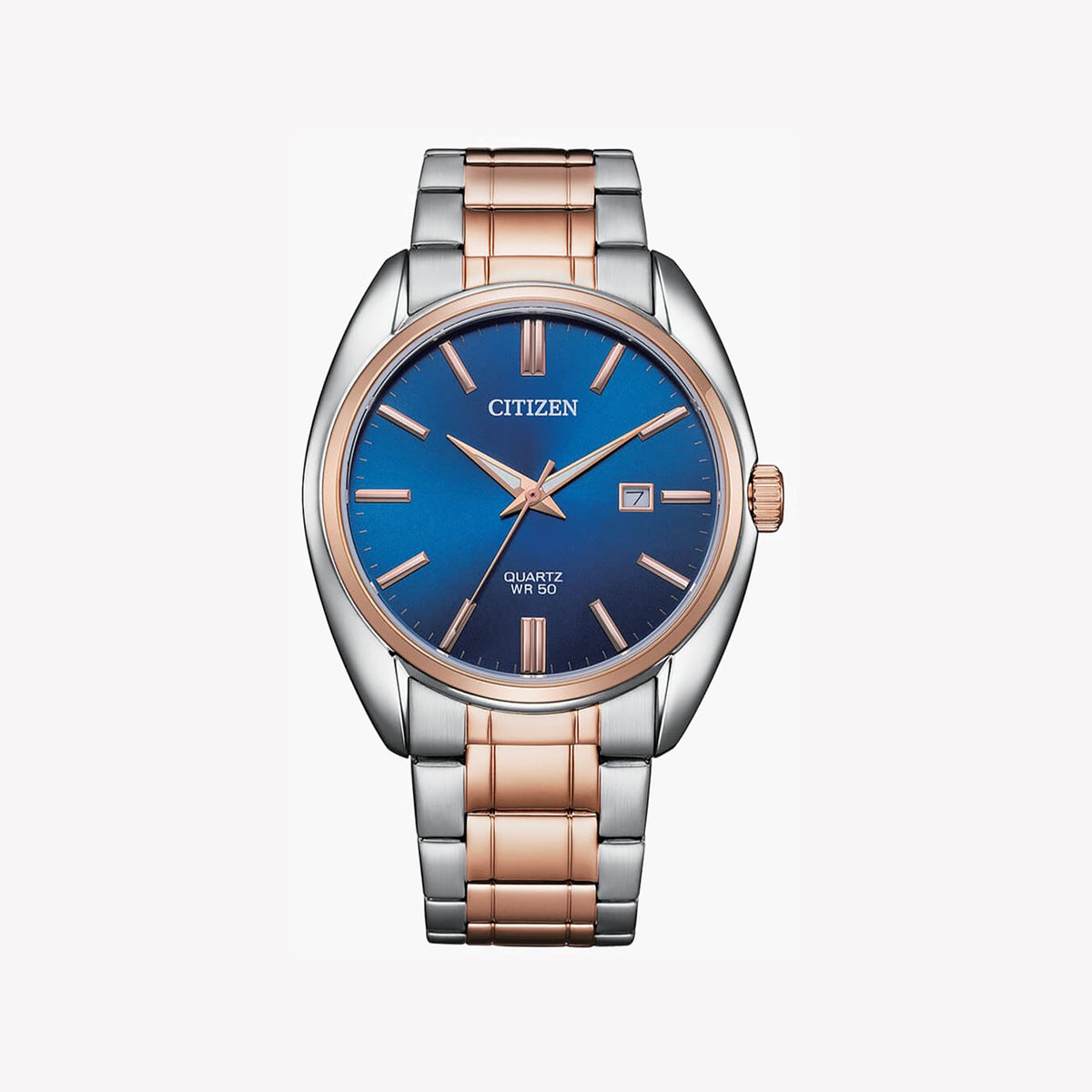 CITIZEN BI5104-57L ROSEGOLD ELEGANCE - MODERN MEN'S WATCH WITH BLUE DIAL & DURABLE DESIGN