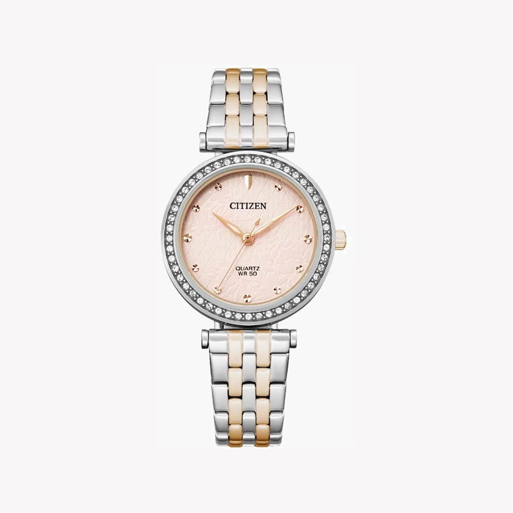 Citizen Women's Silver & Gold Watch, Pink Dial | Er0218-53x by i-watch
