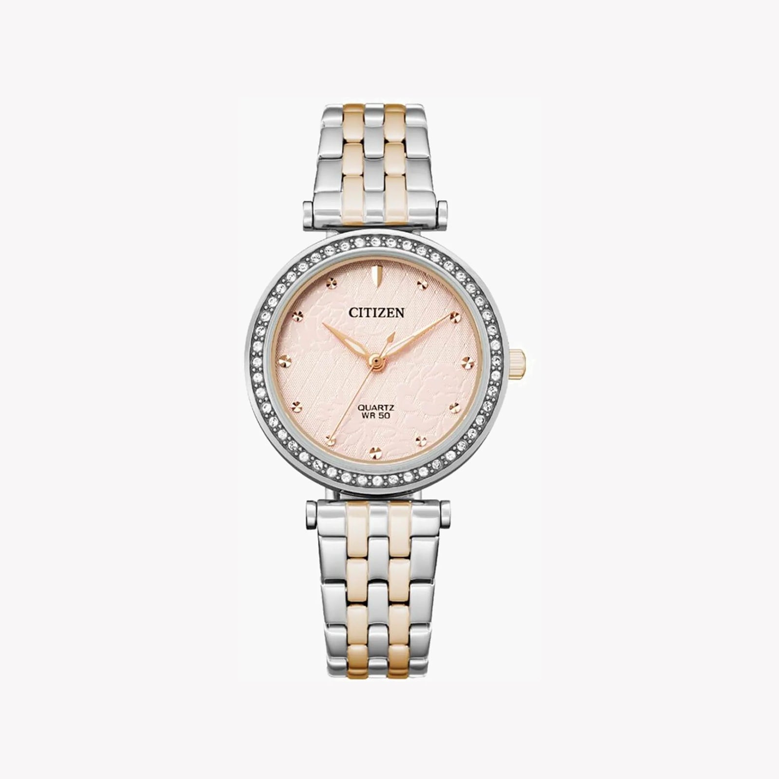 Citizen Women's Silver & Gold Watch, Pink Dial | Er0218-53x by i-watch