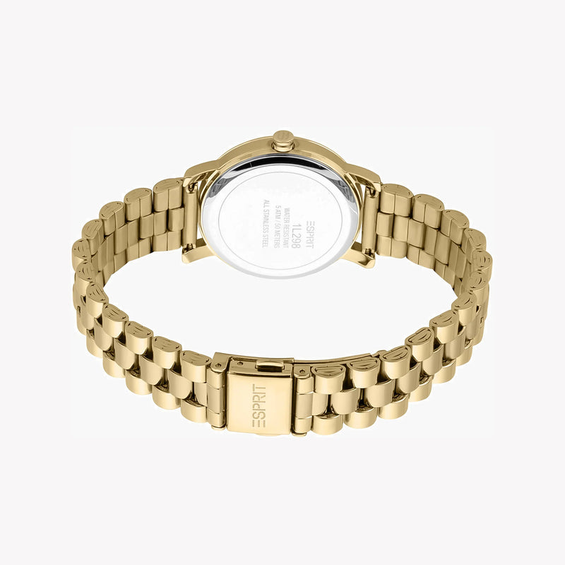 Esprit Women's Gold Stainless Steel Watch, Champagne Dial | ES1L298M0065 by i-watch