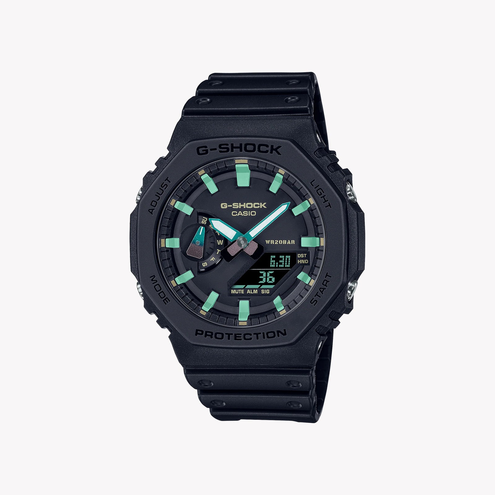 Casio G-Shock Men's Black Resin Watch, Carbon Case | Ga-2100rc-1aer by i-watch