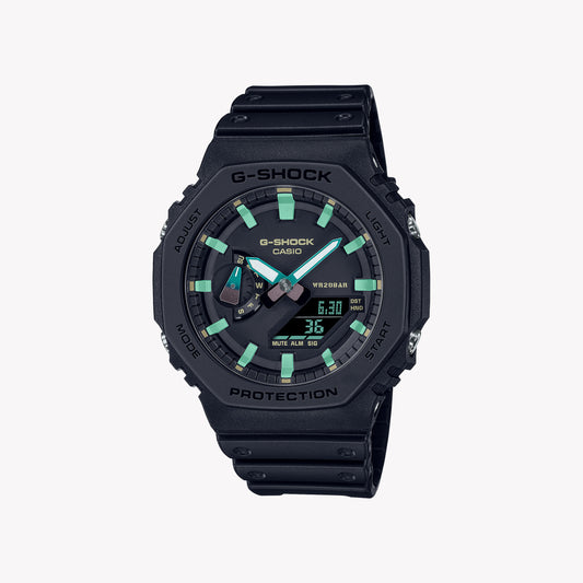 CASIO G-SHOCK GA-2100RC-1A CHÊNE - Montre Homme NOIR ET ROUILLE