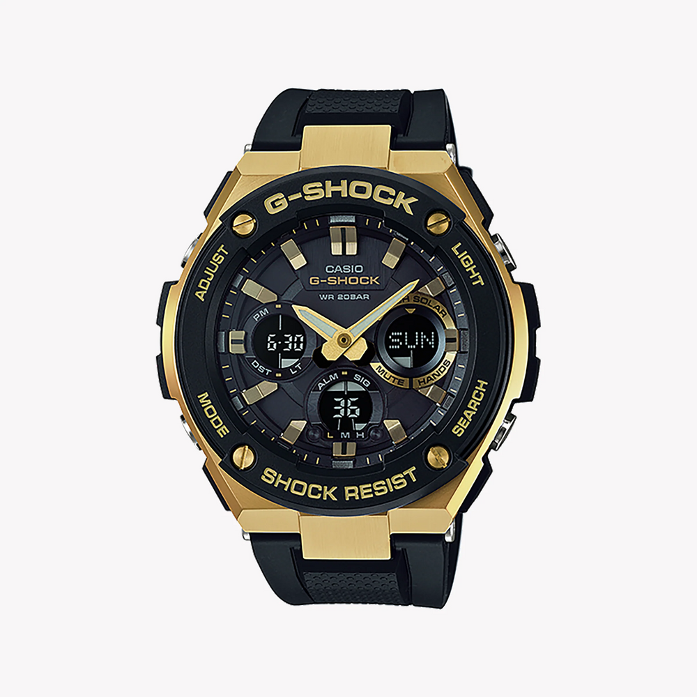 Casio G-Shock Gst-S100g-1adr Bold Elegance - Men's Rugged Timepiece In Gold & Black by i-watch