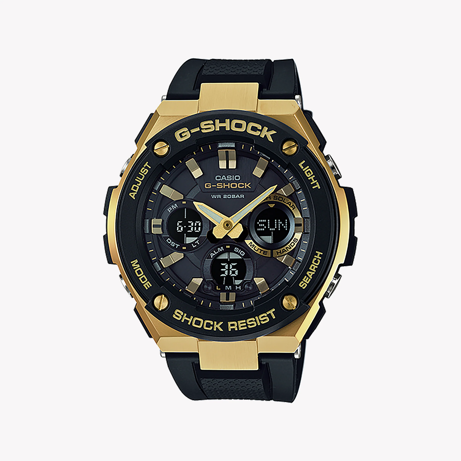 Casio G-Shock Gst-S100g-1adr Bold Elegance - Men's Rugged Timepiece In Gold & Black by i-watch