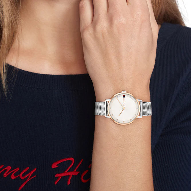 Tommy Hilfiger Women's Silver Watch, Silver Band | 1685490 by i-watch