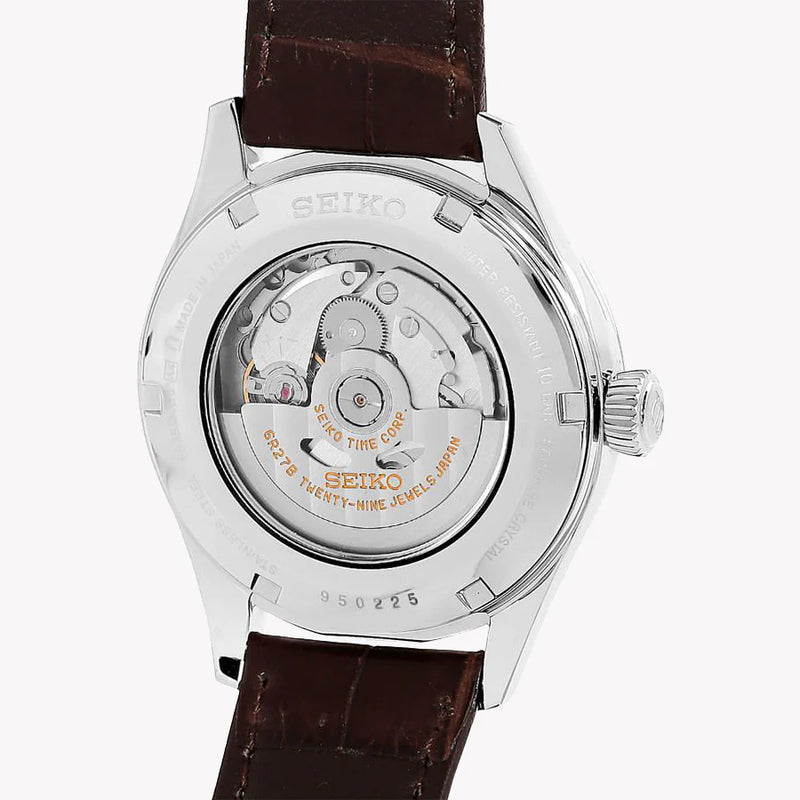 Seiko Men's Stainless Steel Watch, Brown Leather Band | Spb093j1 by i-watch