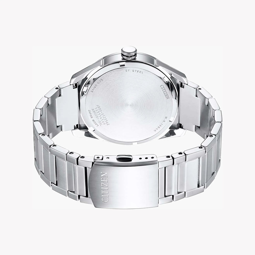 Citizen Eco-Drive Aw0081-89l - Modern Classic - Men's Silver Stainless Steel Watch With Blue Dial by i-watch