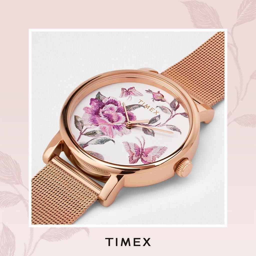 Timex Women's Rose Gold & Pink Watch, Brass Case | Tw2u19000