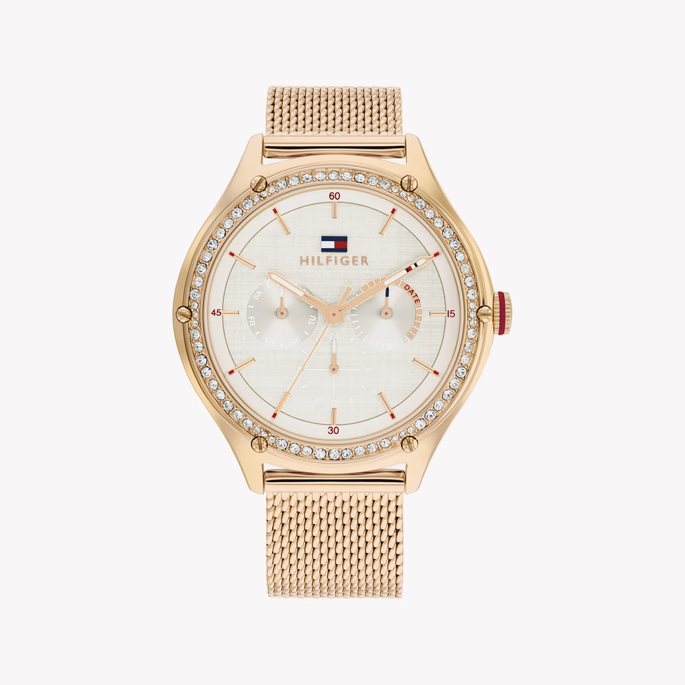 Tommy Hilfiger Men's Rose Gold Watch, White Dial | 1692168 by i-watch