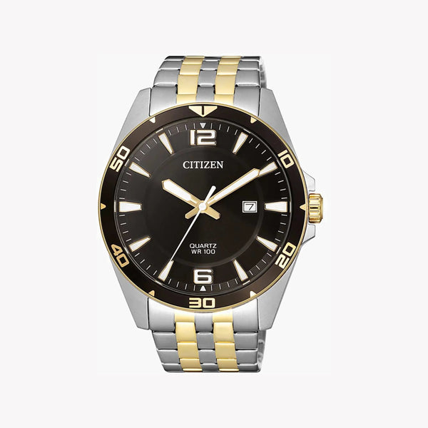 Citizen Bi5059-50e Striking Timepiece - Men's Stainless Steel Watch With Black Dial & Gold Accents by i-watch