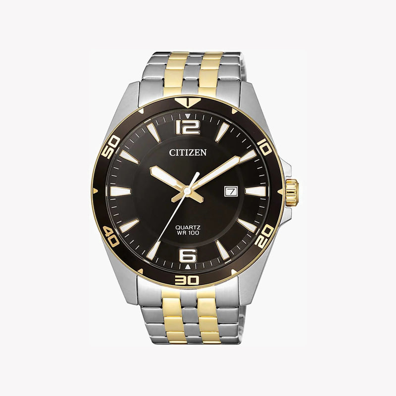 Citizen Bi5059-50e Striking Timepiece - Men's Stainless Steel Watch With Black Dial & Gold Accents by i-watch