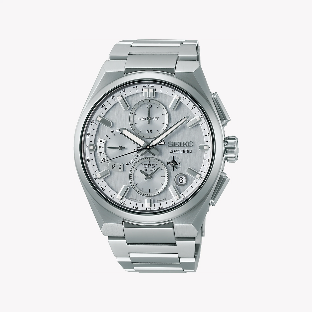 Seiko Astron Men's Silver Stainless Steel Watch, Silver Dial | Ssh159 by i-watch