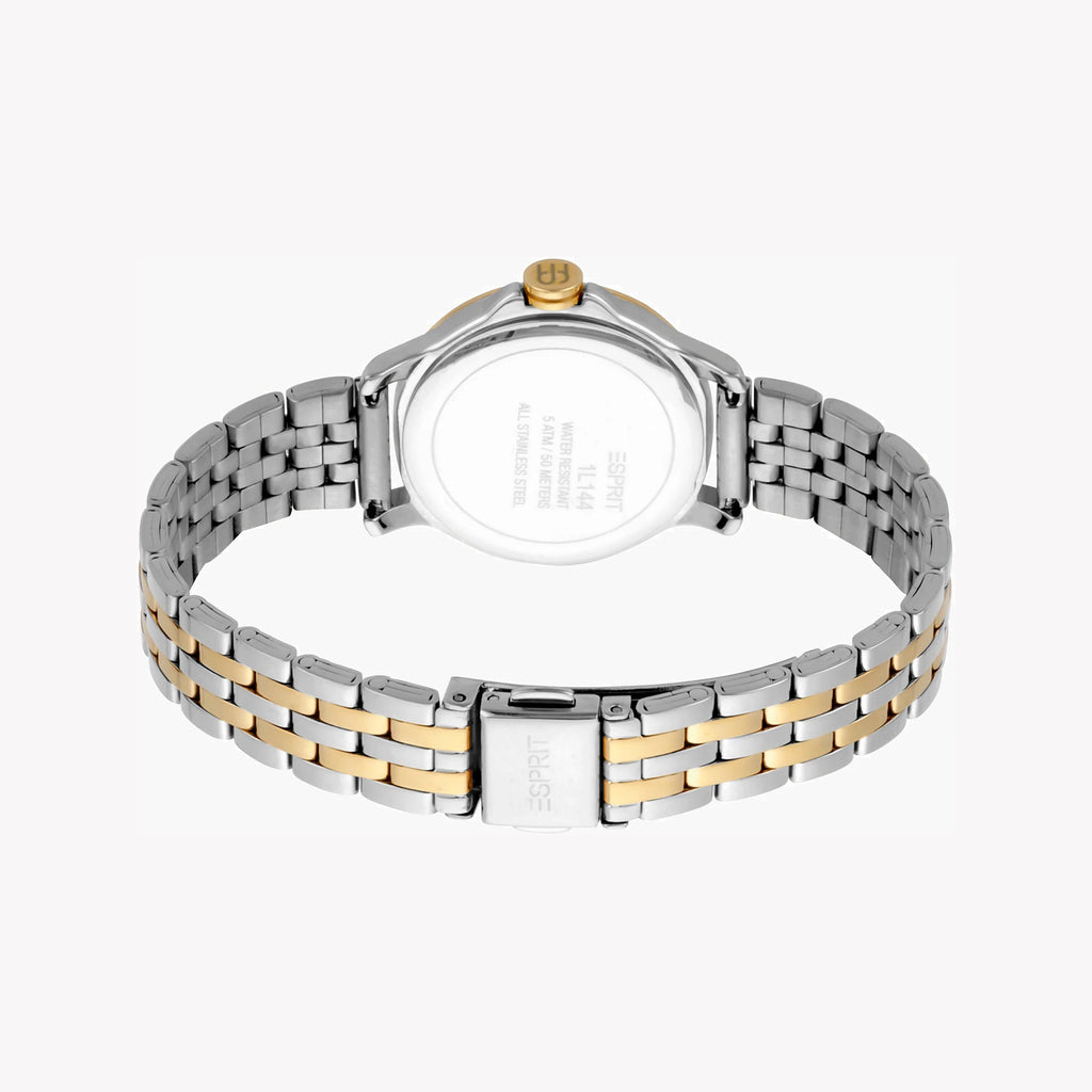 ESPRIT Women's Watch with Silver Stainless Steel Case and Silver & Gold Stainless Steel Band-i-Watch-4