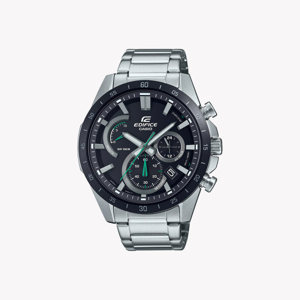 Timeless Elegance Men's Silver Watch, Black Dial | Efr-573db-1a by i-watch