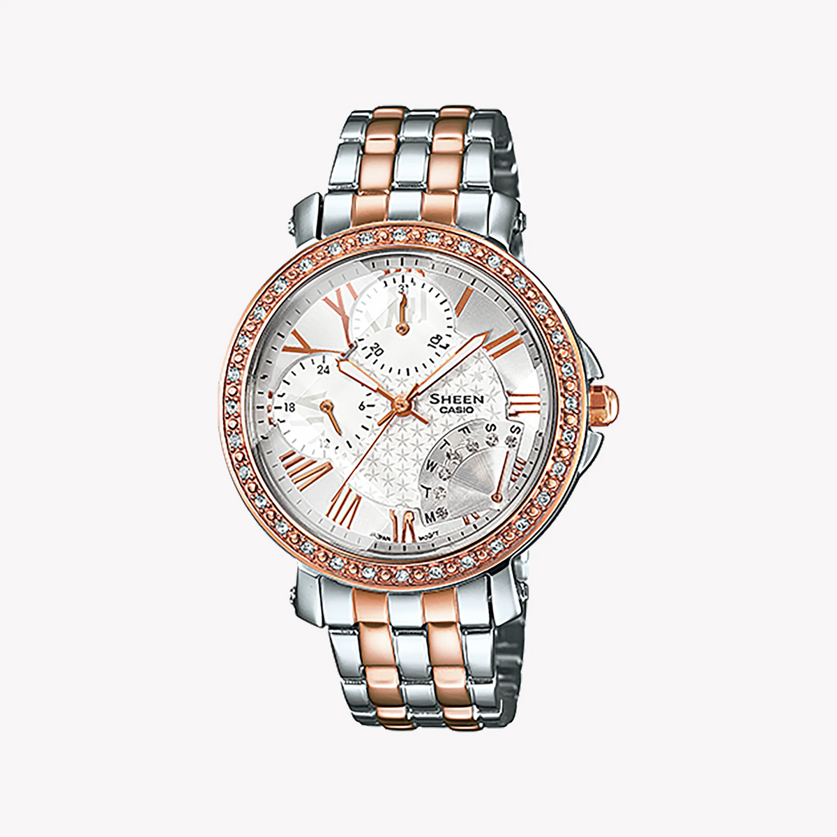 Casio Shn-3011sg-7adr Sporty Elegance - Rose Gold & Silver Women's Timepiece by i-watch