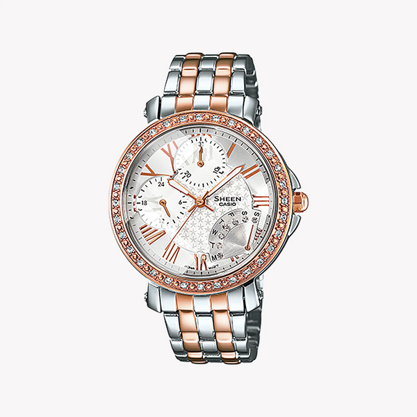 Casio Shn-3011sg-7adr Sporty Elegance - Rose Gold & Silver Women's Timepiece by i-watch
