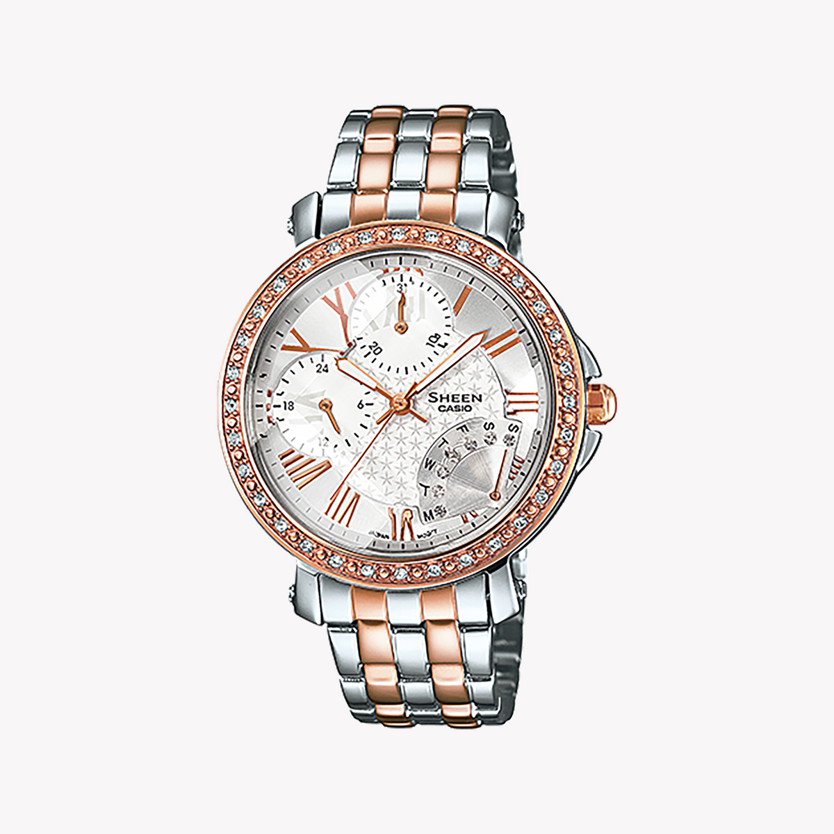 CASIO SHN-3011SG-7ADR SPORTY ELEGANCE - ROSE GOLD & SILVER WOMEN'S TIMEPIECE