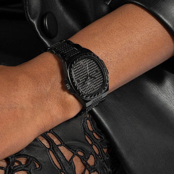 Guess Women's Black Stainless Steel Watch, Black Dial | Gw0601l2 by i-watch