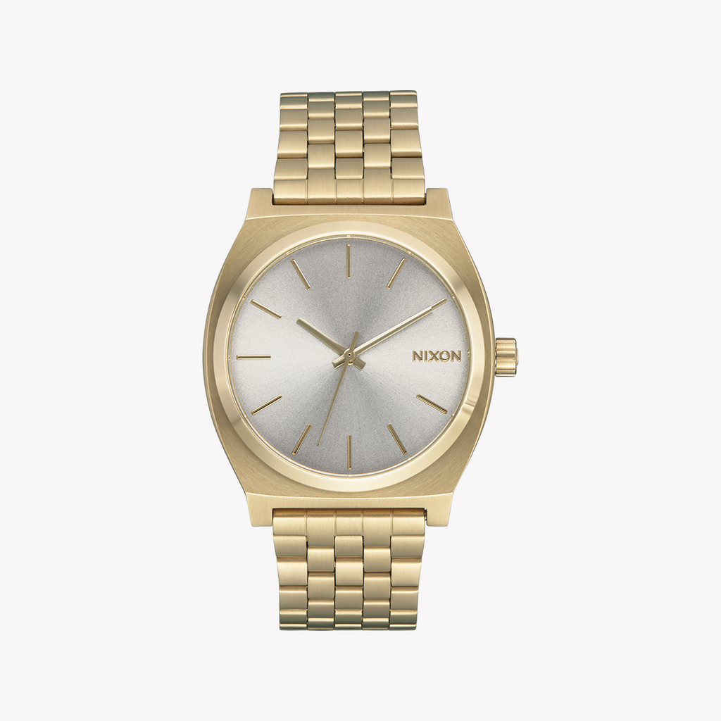 NIXON A045-5101 LUSTROUS GOLD - TIMELESS ELEGANCE & MODERN FUNCTIONALITY Unisex Watch with stainless steel band and white dial