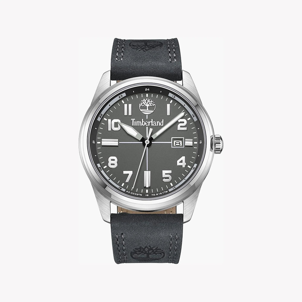 Timberland Men's Grey Stainless Steel Watch, Black Leather | Tdwgb2230704 by i-watch