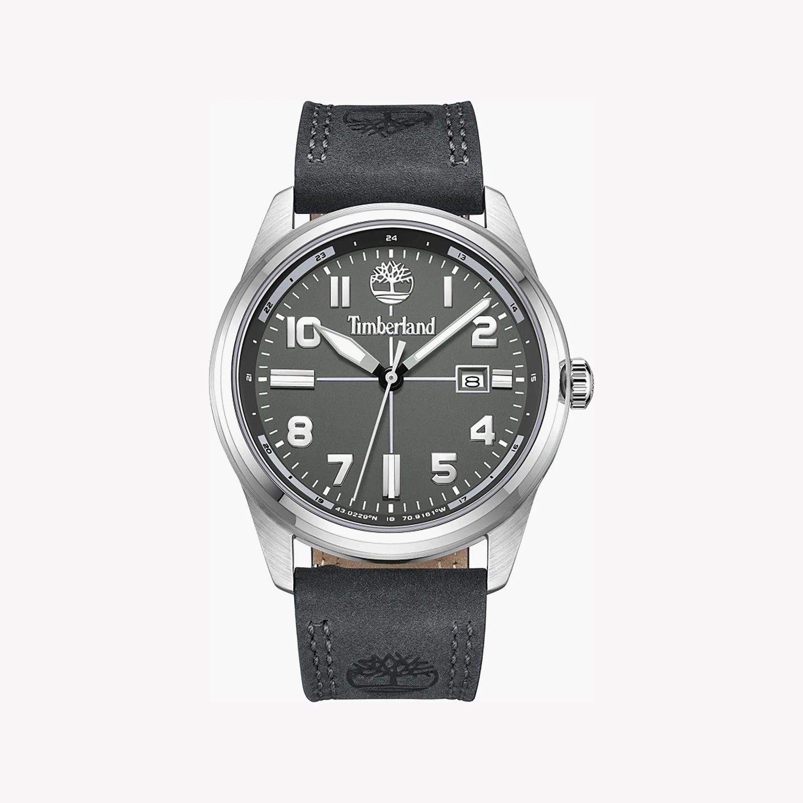 Timberland Men's Grey Stainless Steel Watch, Black Leather | Tdwgb2230704 by i-watch