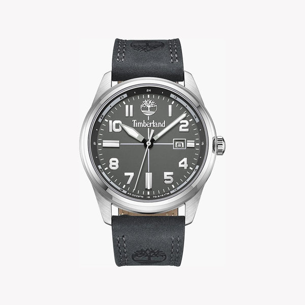 Timberland Men's Grey Stainless Steel Watch, Black Leather | Tdwgb2230704 by i-watch