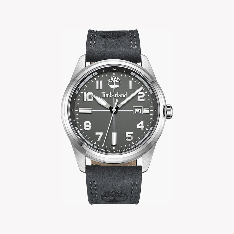 Timberland Men's Grey Stainless Steel Watch, Black Leather | Tdwgb2230704 by i-watch