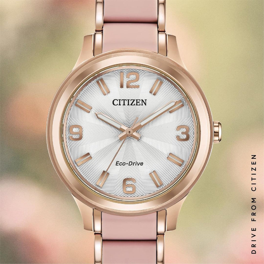 CITIZEN FE7078-85A - CHARMING SOPHISTICATION IN PINK & GOLD - ELEGANT WOMEN'S TIMEPIECE-i-Watch-3