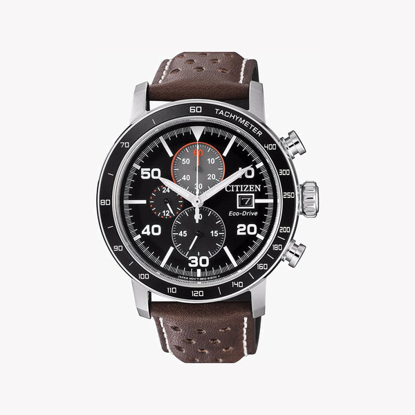 Citizen Ca0641-24e - Modern Elegance: Stainless Steel Chronograph & Leather Timepiece by i-watch