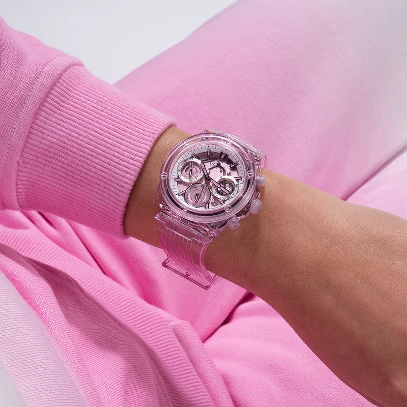 Guess Women's Pink Plastic Watch, Pink Dial | Gw0438l2 by i-watch