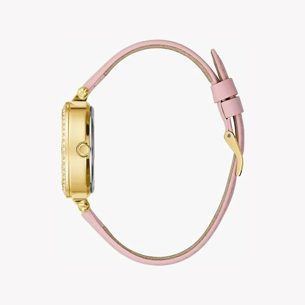 Guess Women's Pink Leather Watch, Gold Case | Gw0382l1 by i-watch
