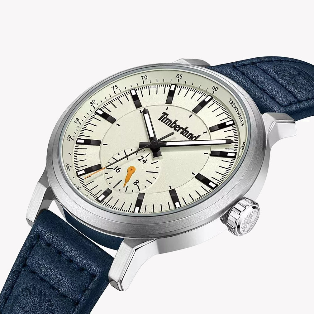 TIMBERLAND TDWGF2231005 - STURDY STYLE & FUNCTIONALITY MEN'S WATCH WITH BLUE LEATHER BAND & WHITE DIAL-i-Watch-3