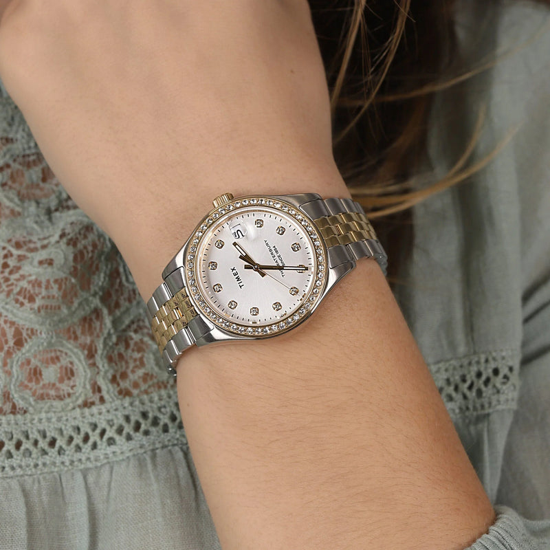 Timex Women's Stainless Steel Watch, Silver Dial | Tw2u53900 by i-watch