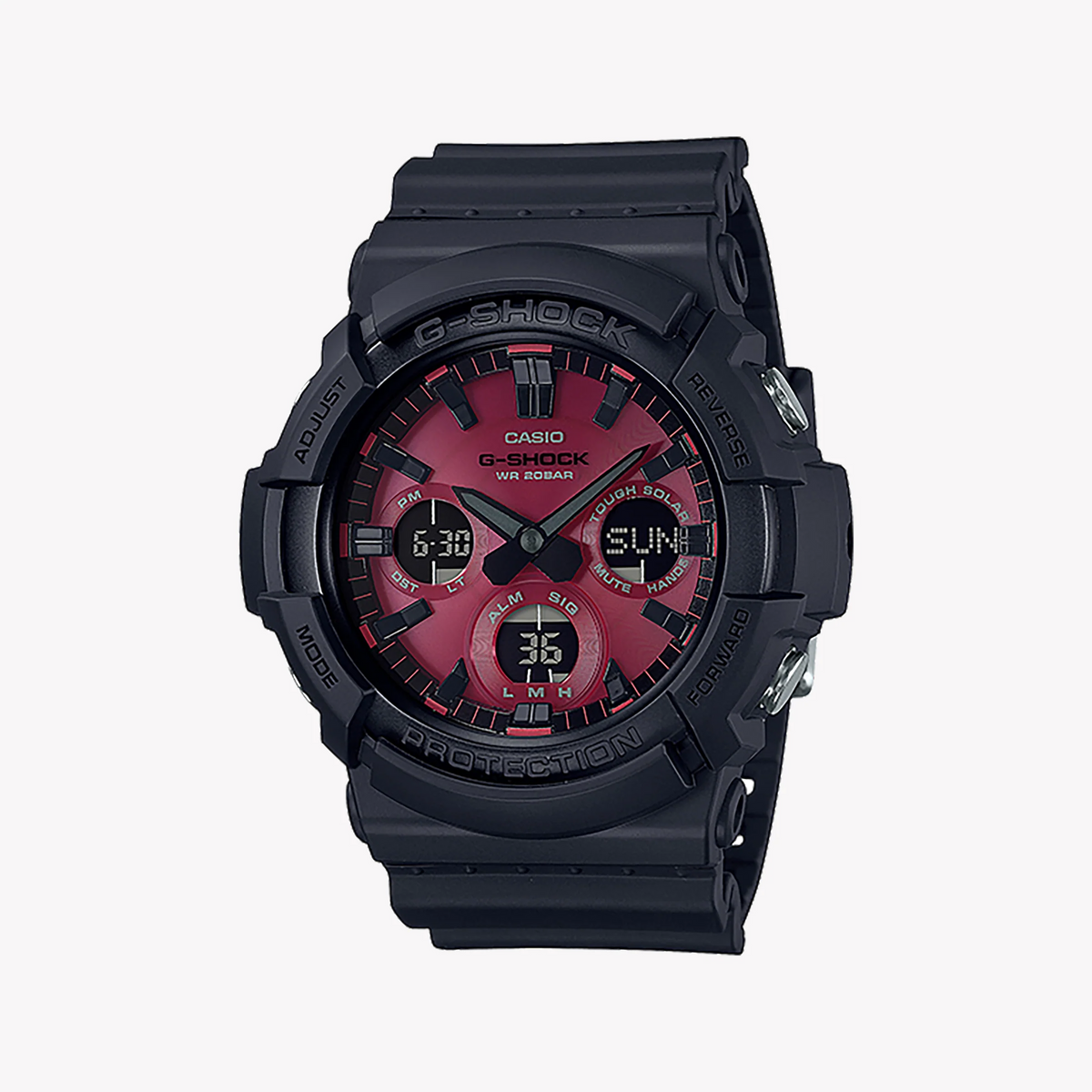 Casio G-Shock Gas-100ar-1adr - Rugged Elegance Men's Watch With Black Resin Band & Digital Dial by i-watch