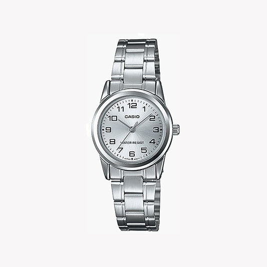 Montre Casio LTP-V001D-7B analogique argentée pour femme