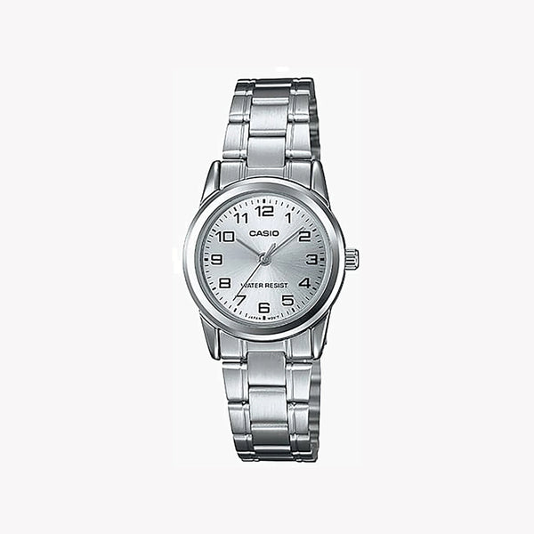 Casio Women's Silver Stainless Steel Watch, Silver Dial | Ltp-V001d-7b by i-watch
