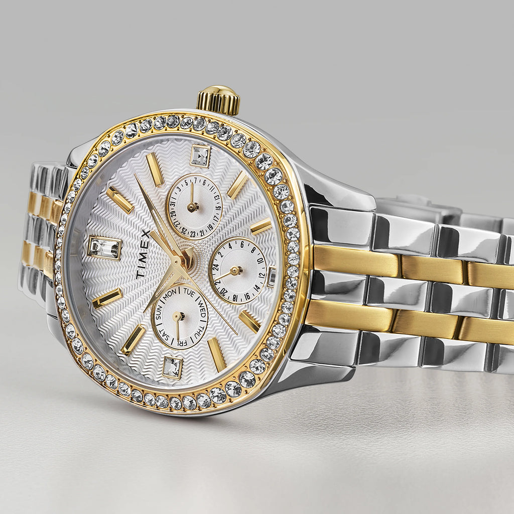 TIMEX CUSHION MULTIFUNCTION TWO-TONE - SPARKLING ELEGANCE FOR THE MODERN WOMAN-i-Watch-6