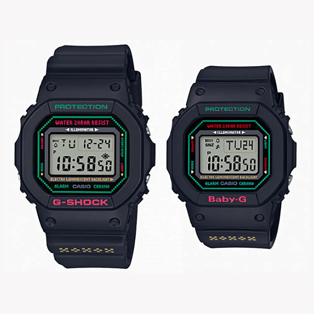 CASIO G-SHOCK LOV-19B-1DR - RUGGED ELEGANCE FOR ACTIVE LIFESTYLES Men's Watch with bold black resin band and playful digital dial