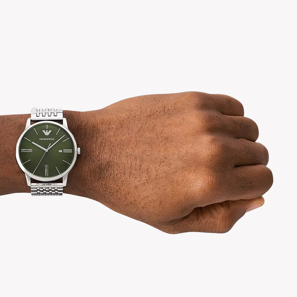 Emporio Armani Men's Silver Watch, Green Dial | Ar11644 by i-watch