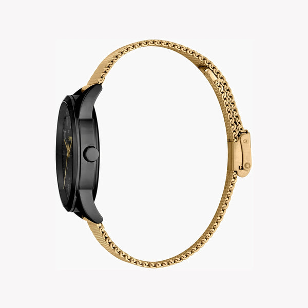 Esprit Men's Gold Stainless Steel Watch, Black Dial | Es107523003 by i-watch