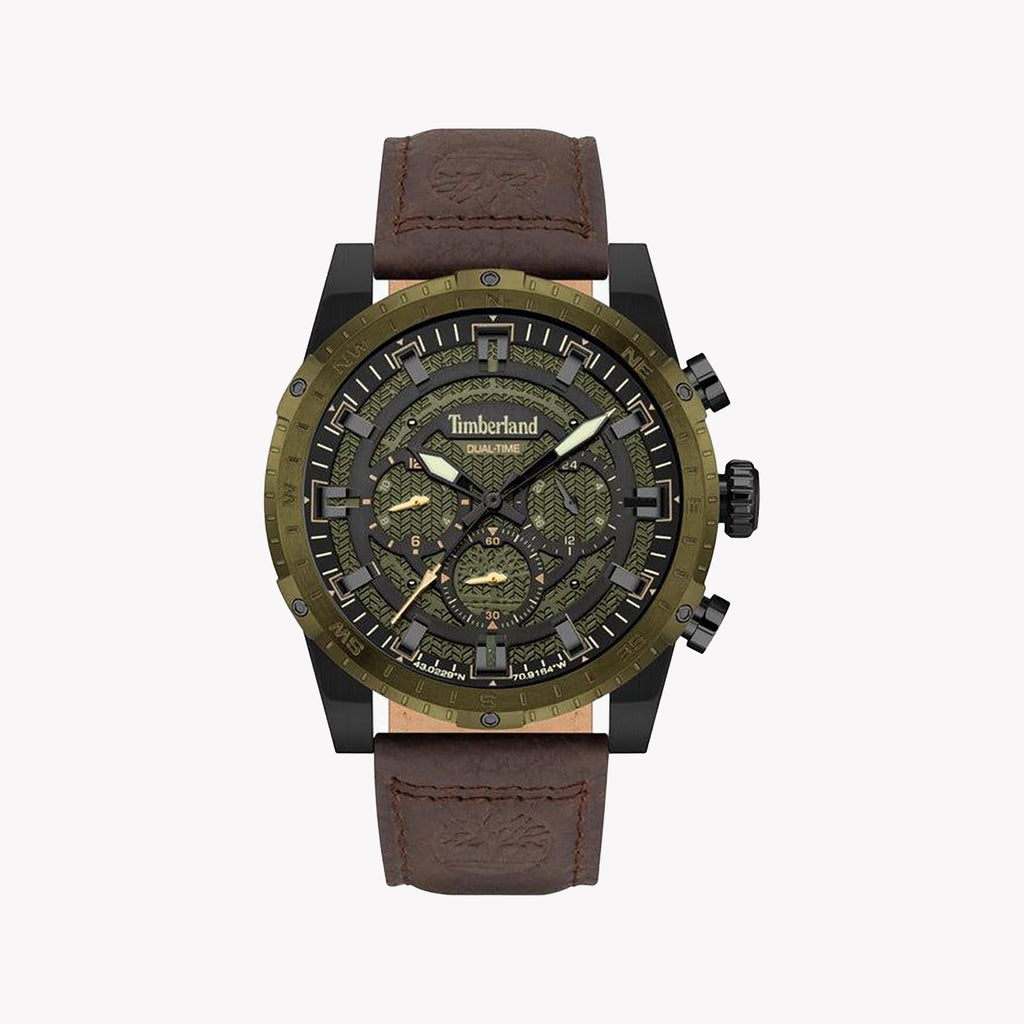 Timberland TDWGF2202001 Men's Rugged Brown Leather Watch-i-Watch