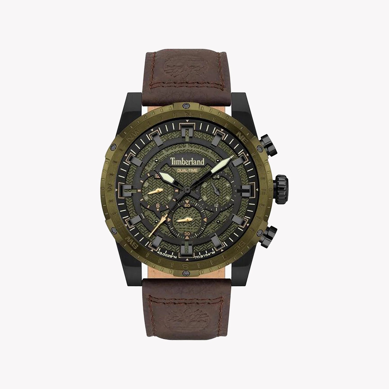 Timberland Men's Brown Leather Watch, Multicolor Dial | Tdwgf2202001 by i-watch