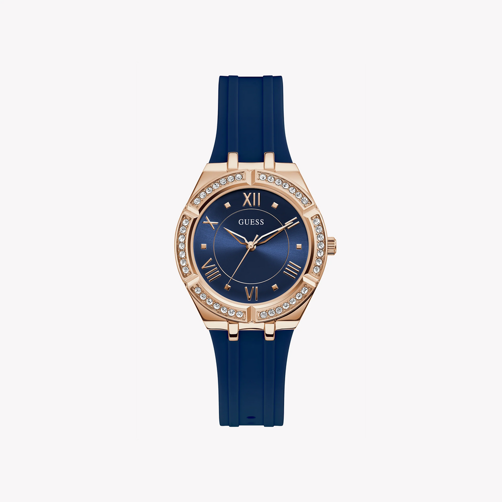 Guess Women's Rose Gold & Blue Silicone Watch | Gw0034l4 by i-watch