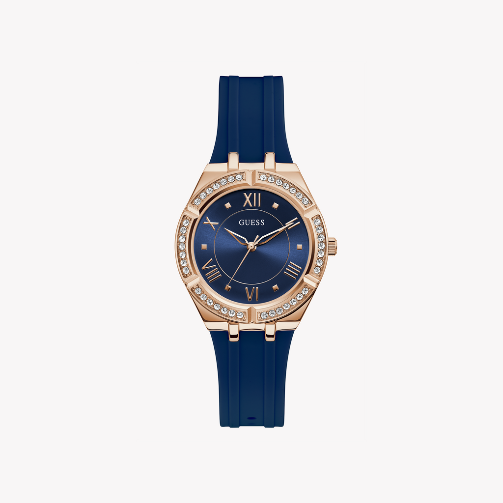 GUESS GW0034L4 CHARMING TIMEPIECE - VIBRANT ROSE GOLD & BLUE WOMEN'S WATCH