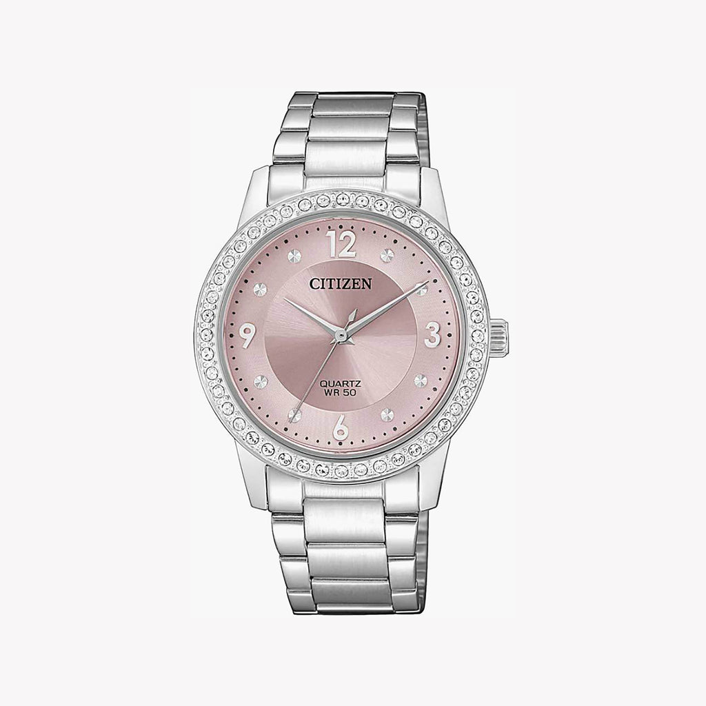 CITIZEN EL3090-81X RADIANT CHARM - STUNNING PINK DIAL & SILVER STAINLESS STEEL WATCH