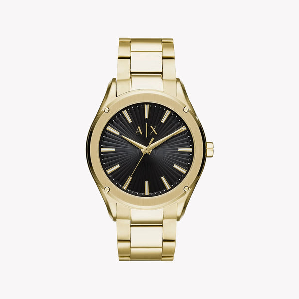 Armani Exchange Men's Gold Watch, Black Dial | Ax2801